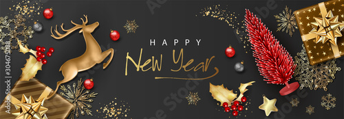 Christmas and New Year banner