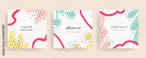 Social media stories and post creative vector set