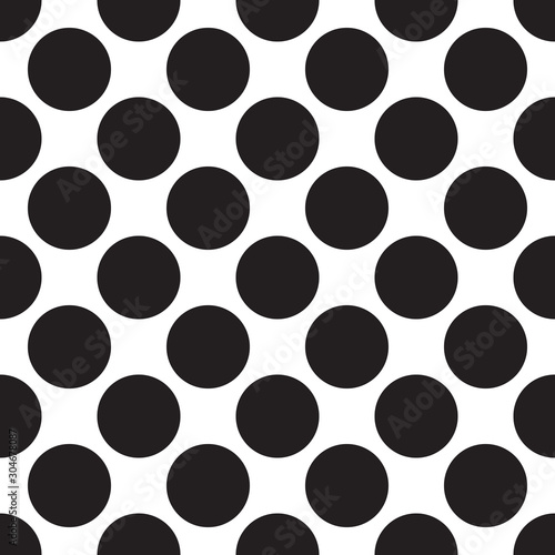 black white seamless pattern with circle dot