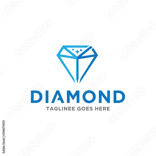 Diamond logo icon vector. Simple design on white background.