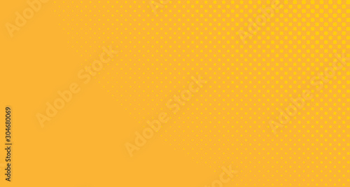 Pomarańczowy półtonów pop-art tło streszczenie wektor komiksy styl pusty układ szablon z chmury belki i wzór na białym tle kropki. Na sprzedaż baner do Twojego projektu 1960. z kopią miejsca eps10