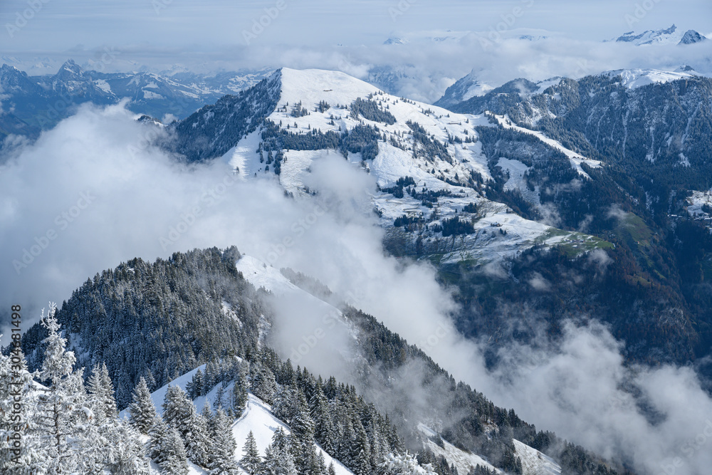 Buochserhorn aus der Sicht des Stanserhorns, Nidwalden, Schweiz