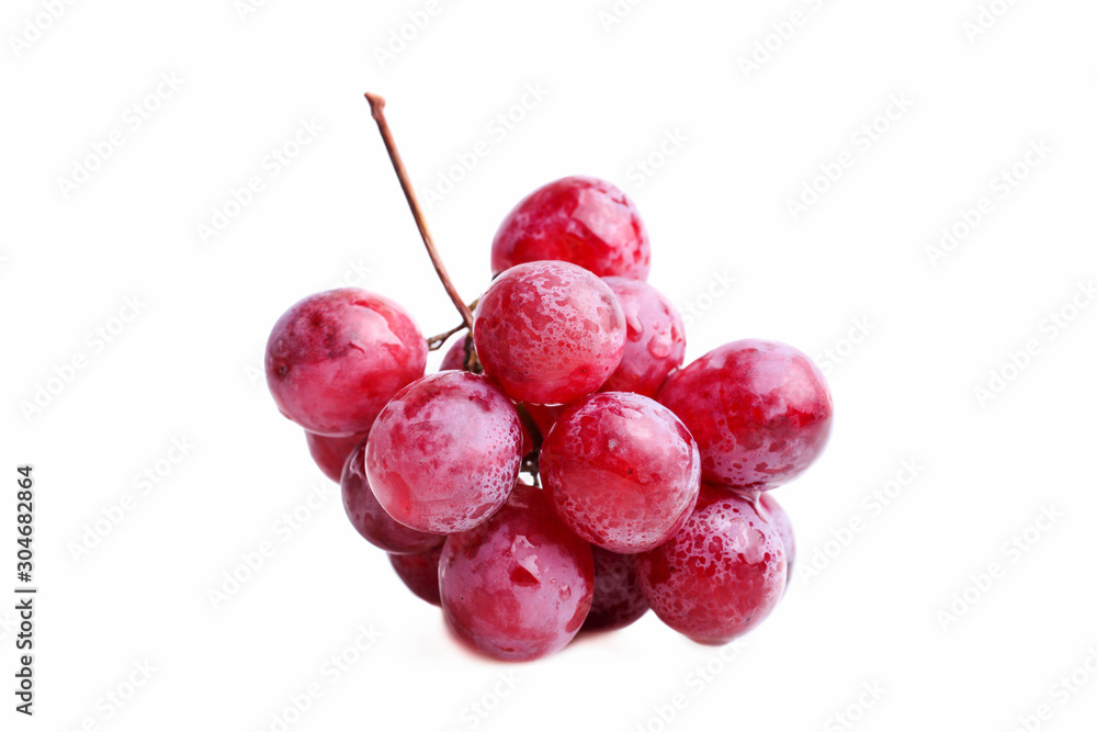 Ripe red bunch of grapes