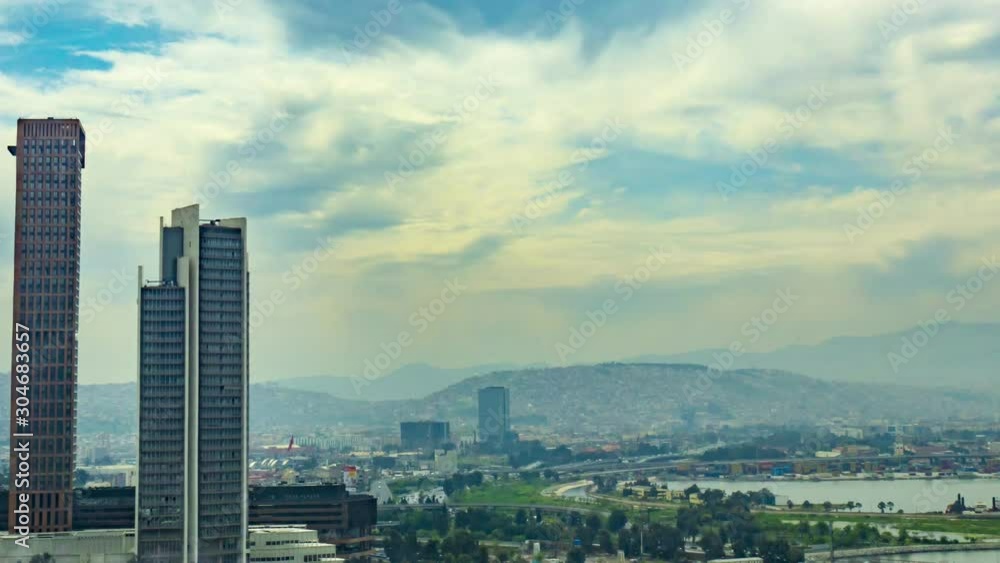 Time lapse izmir harbour city view with skyscraper and clouds. Time lapse izmir harbour city view with skyscraper and clouds.