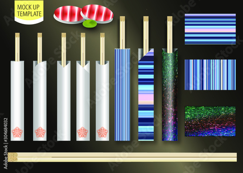 Corporate identity for business, presentations chopsticks.