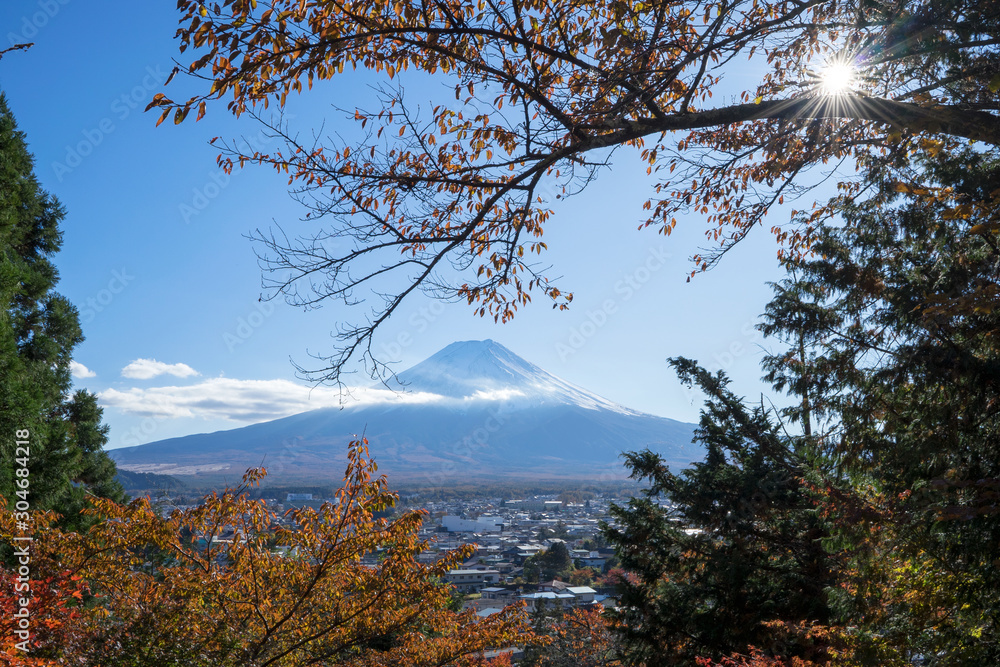 富士山と紅葉1