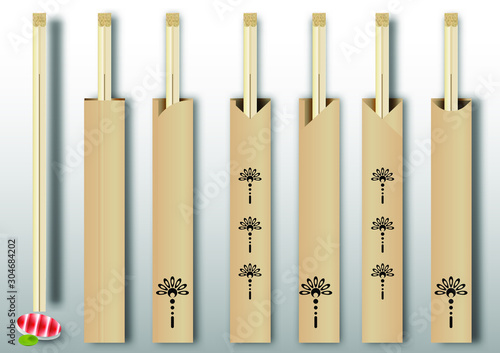 Corporate identity for business, presentations chopsticks.