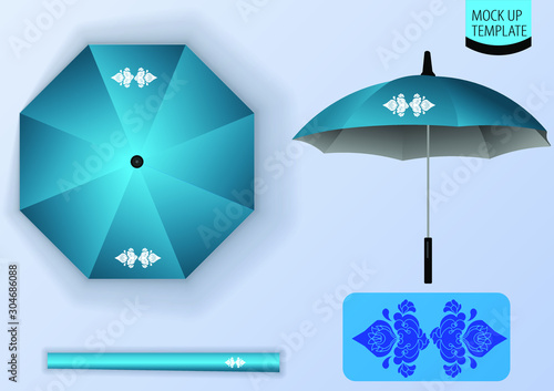 Mock up Template,Corporate identity for business, presentations  umbrella.