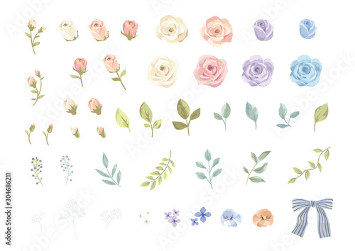 バラのイラストセット