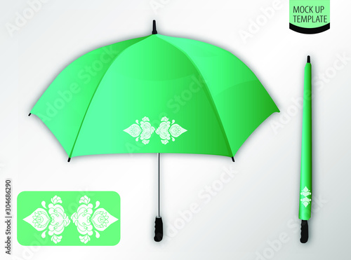 Mock up Template,Corporate identity for business, presentations  umbrella.
