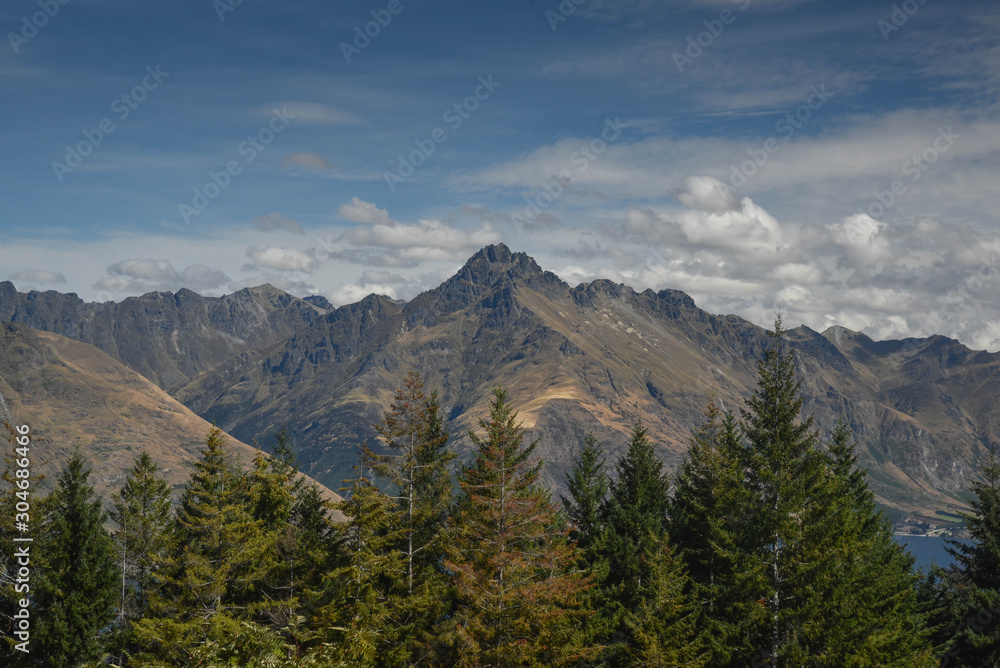 Obraz premium the remarkables mountain range new zealand