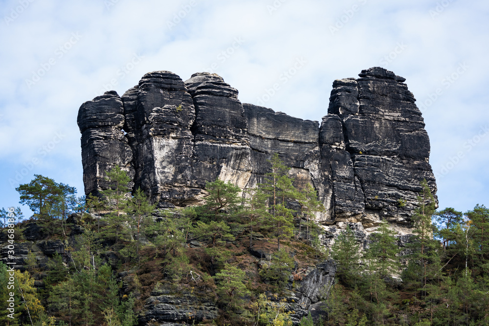 Rock formations in saxony switzerland
