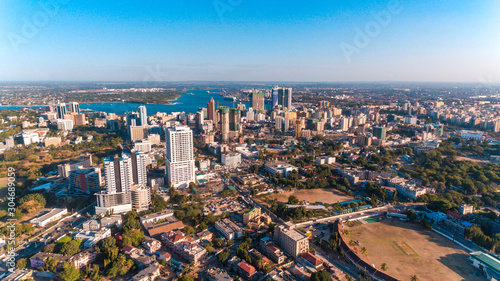 aerial view of the haven of peace, city of Dar es Salaam photo