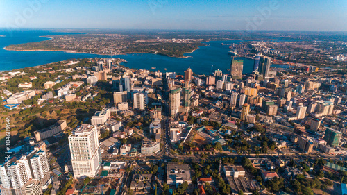 aerial view of the haven of peace, city of Dar es Salaam © STORYTELLER