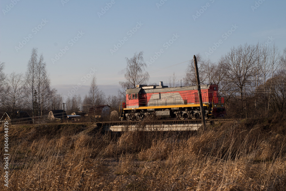 Obraz premium old train in the autumn