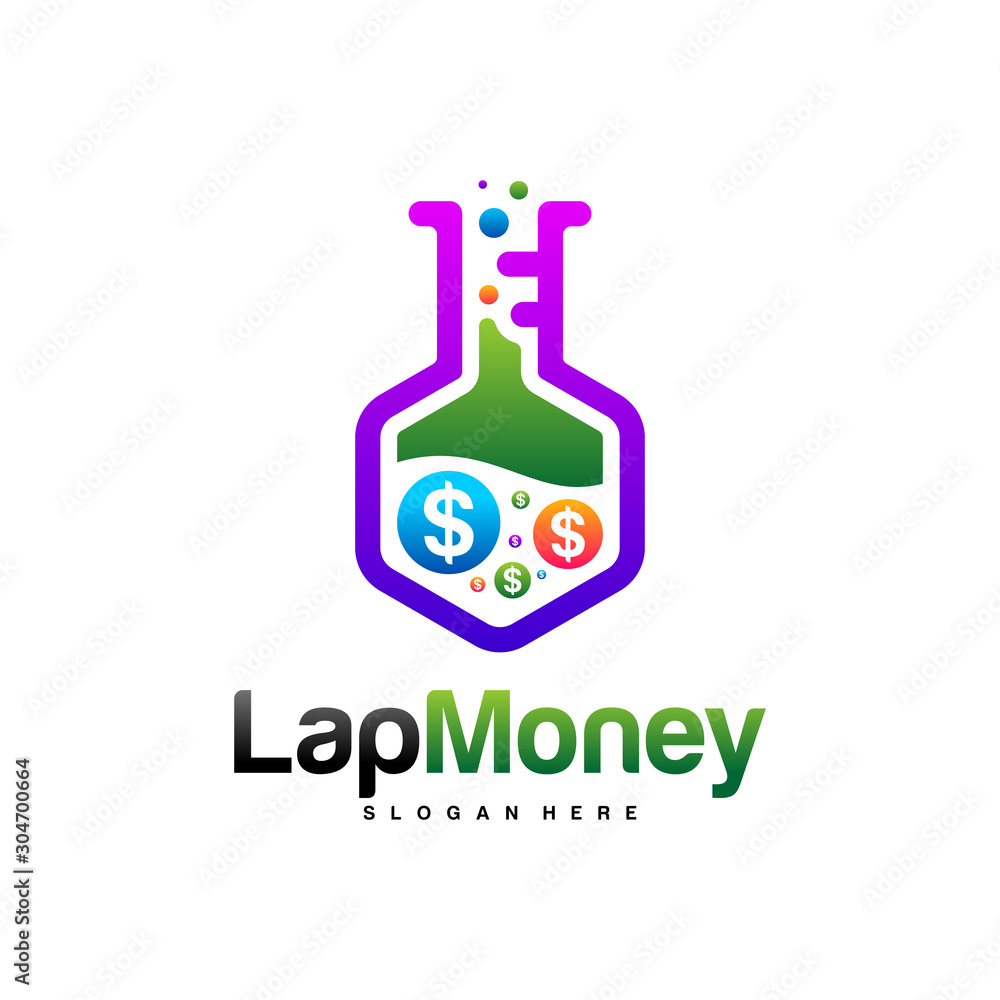 Money Lap Logo Design Vector concept. Lap Money Logo Template. Icon Symbol. Illustration Money Lap Logo Design Vector concept. Lap Money Logo Template. Icon Symbol. Illustration