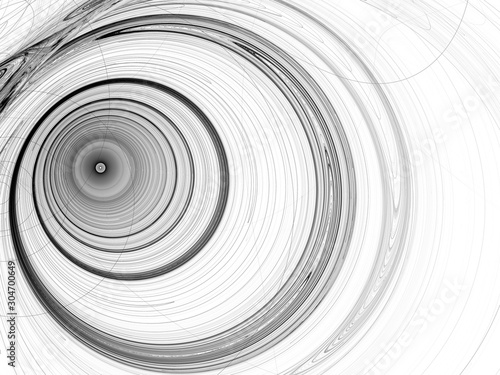 black and white abstract fractal background 3d rendering illustration