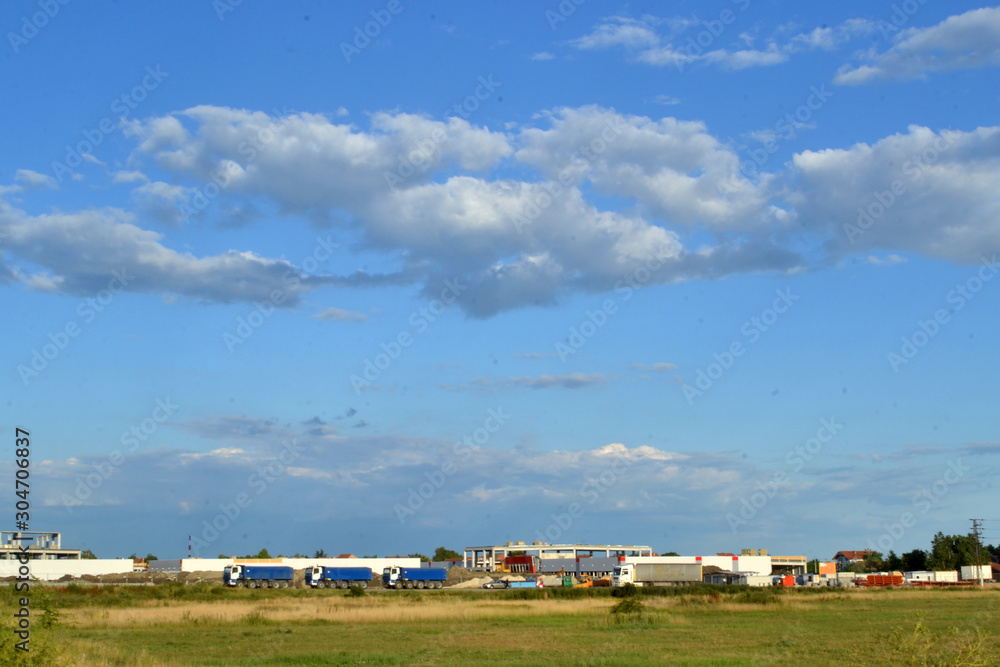 Summer Day and The white clouds that travel blue sky. Summer Day and The white clouds that travel blue sky.