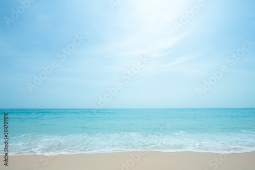 Sea and beach background. sky and summer day. with copy space
