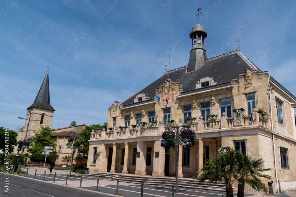 city hall Saint Medard en Jalles Town near bordeaux in Aquitaine region France