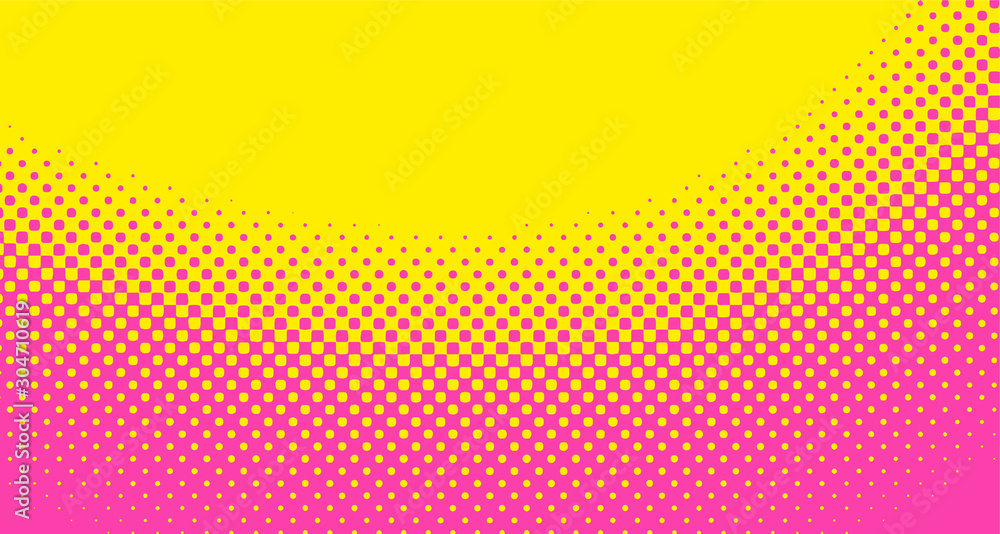 Pink halftone pop art background abstract vector comics style blank layout template with clouds beams and isolated dots pattern. For sale banner for your designe 1960s. with copy space eps10 Pink halftone pop art background abstract vector comics style blank layout template with clouds beams and isolated dots pattern. For sale banner for your designe 1960s. with copy space eps10