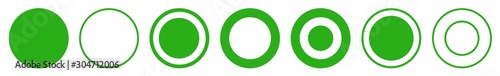 Label Circle Green | Circles | Eco Logo Sticker | Emblem Round | Icon | Variations