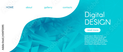 Digital Polygonal Background. Gradient Technology 