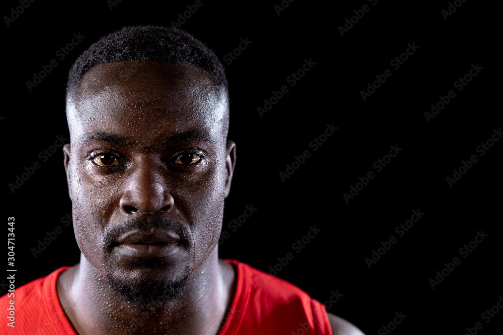 Athletic man after exercise Athletic man after exercise