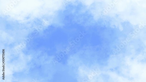 Blue Sky And White Clouds Background Animation Loop