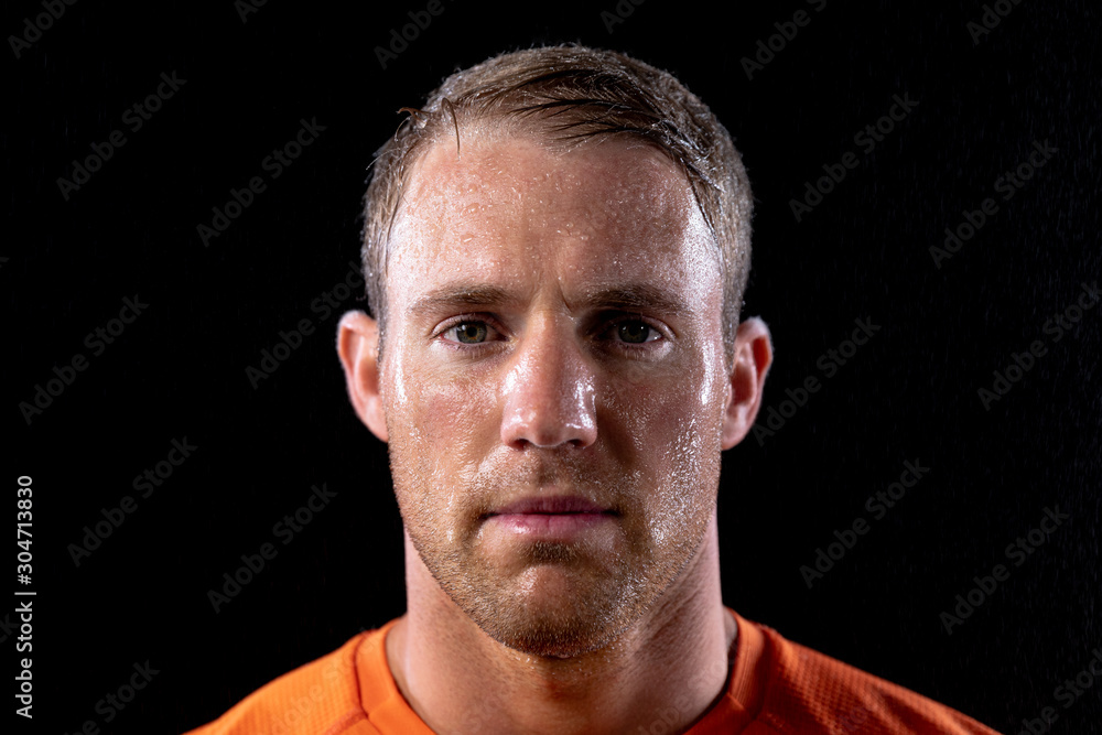 Fototapeta premium Athletic man after exercise