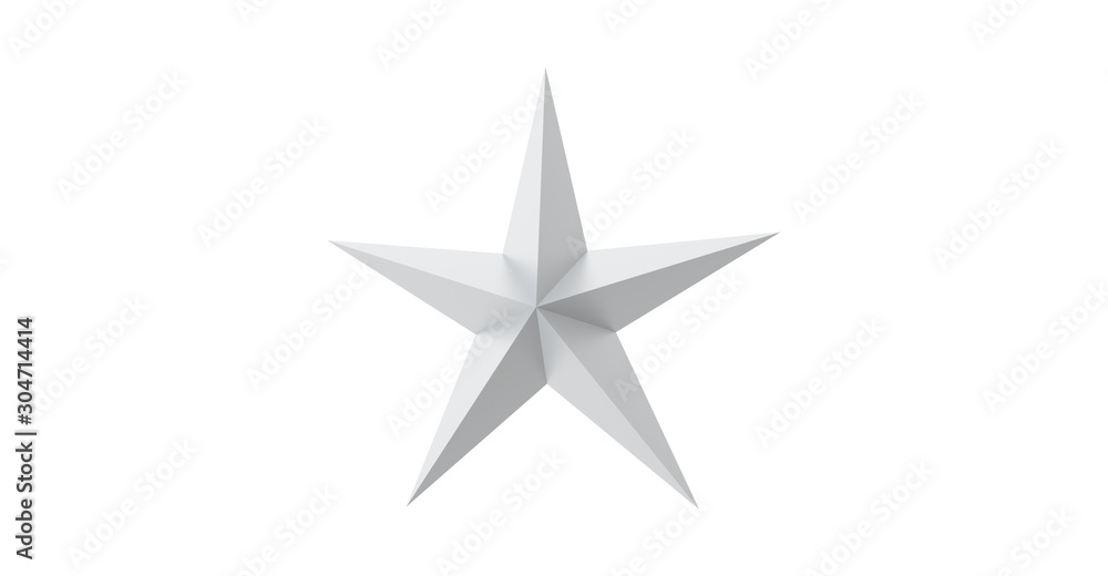 Obraz premium Star 3D Render isolated on white