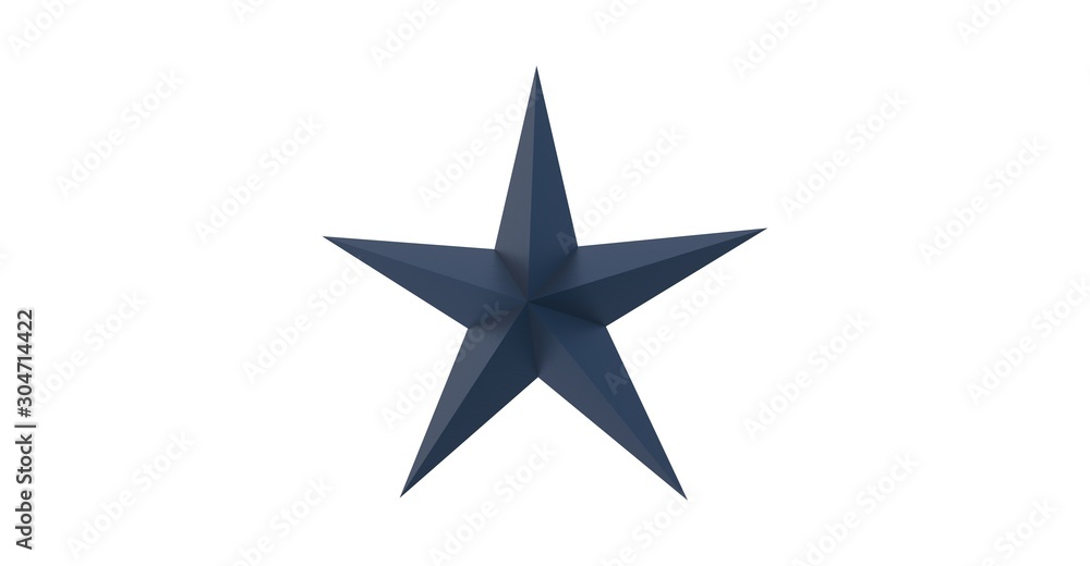 Star 3D Render isolated on white Star 3D Render isolated on white