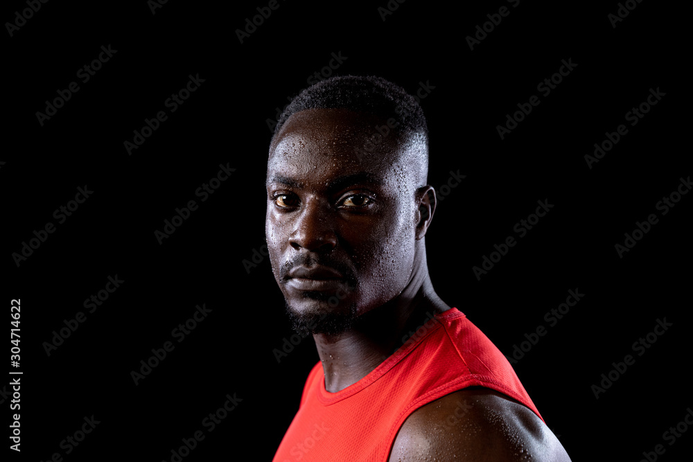 Athletic man after exercise Athletic man after exercise