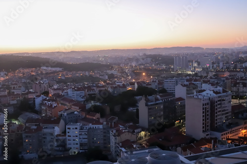 Obraz na płótnie Lisbon, panorama after sunset w salonie