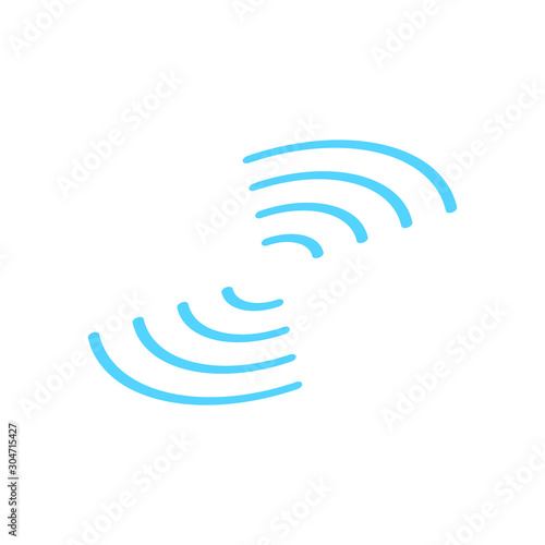 Ismetric Wireless Network signal Symbol. wifi icon in two derection. Stock Vector illustration isolated on white background.