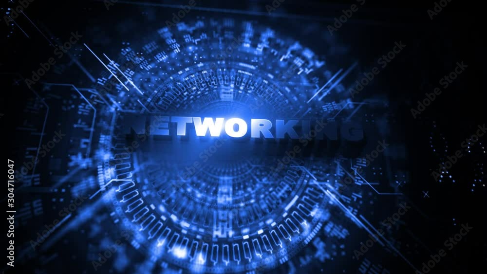 Word On Digital Background. 3D Animation 4k Word On Digital Background. 3D Animation 4k