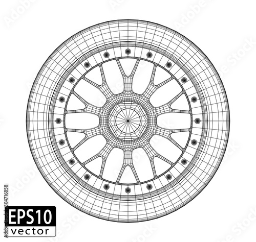 Car Alloy Front View | EPS10 Vector
