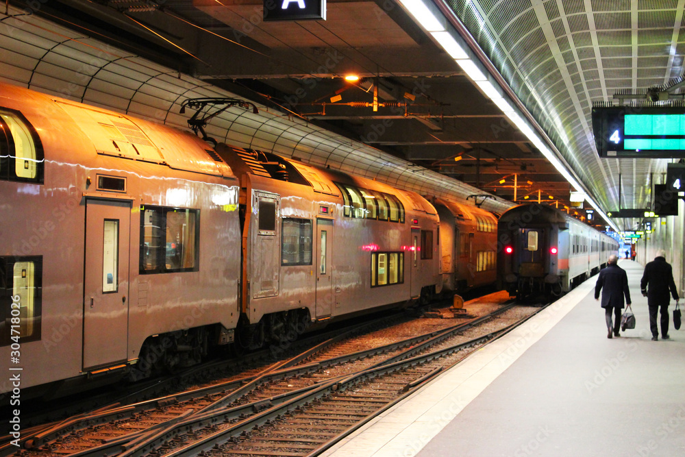 trains at the station