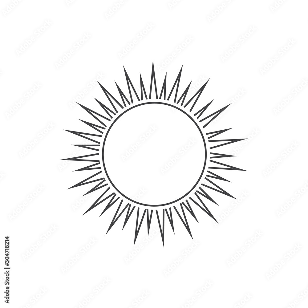 Sun line icon. Modern weather icon. Flat vector Sun line icon. Modern weather icon. Flat vector