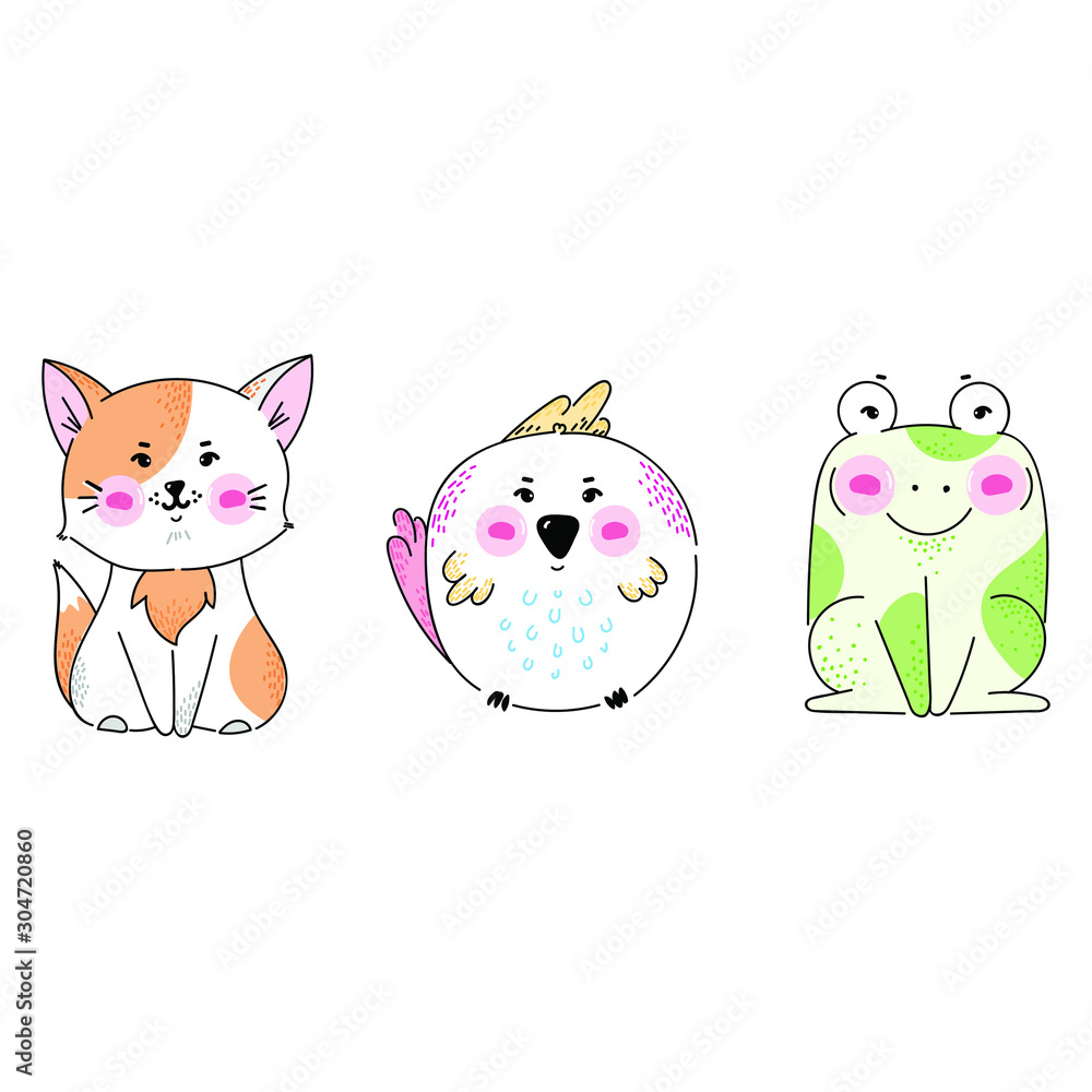 Cute nursery animals. funny baby animals Cute nursery animals. funny baby animals
