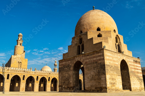The Mosque of Ahmad Ibn Tulun is located in Cairo, Egypt. It is the oldest mosque in the city surviving in its original form, and is the largest mosque in Cairo in terms of land area
