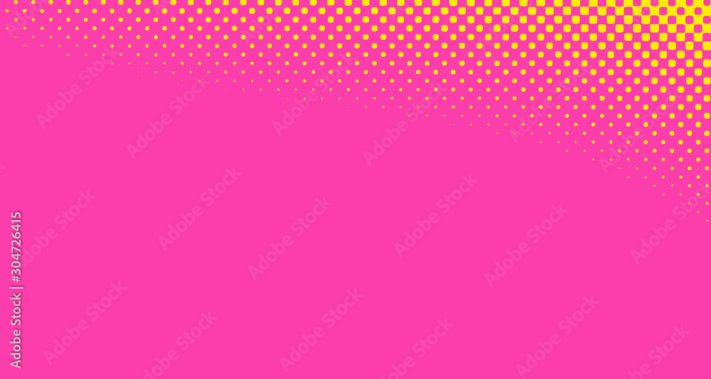 Pink halftone pop art background abstract vector comics style blank layout template with clouds beams and isolated dots pattern. For sale banner for your designe 1960s. with copy space eps10 Pink halftone pop art background abstract vector comics style blank layout template with clouds beams and isolated dots pattern. For sale banner for your designe 1960s. with copy space eps10
