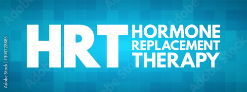 HRT - Hormone Replacement Therapy acronym, medical concept background