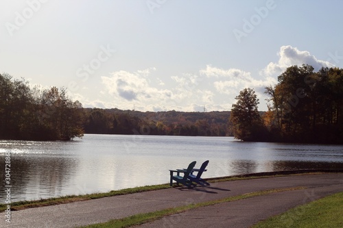 A beautiful autumn morning at the lake.