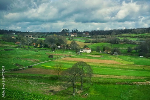 Rural view from the train window