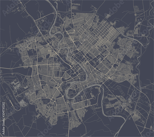 map of the city of Baghdad, Iraq