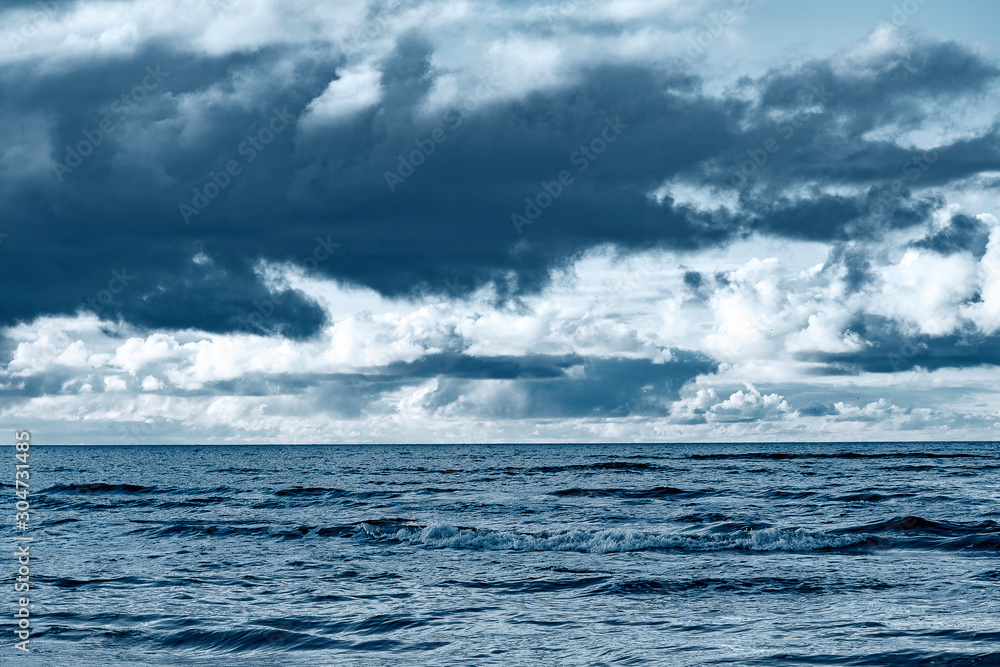 Dark clouds over Baltic sea. Dark clouds over Baltic sea.