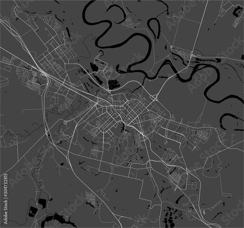 map of the city of Ryazan, Russia