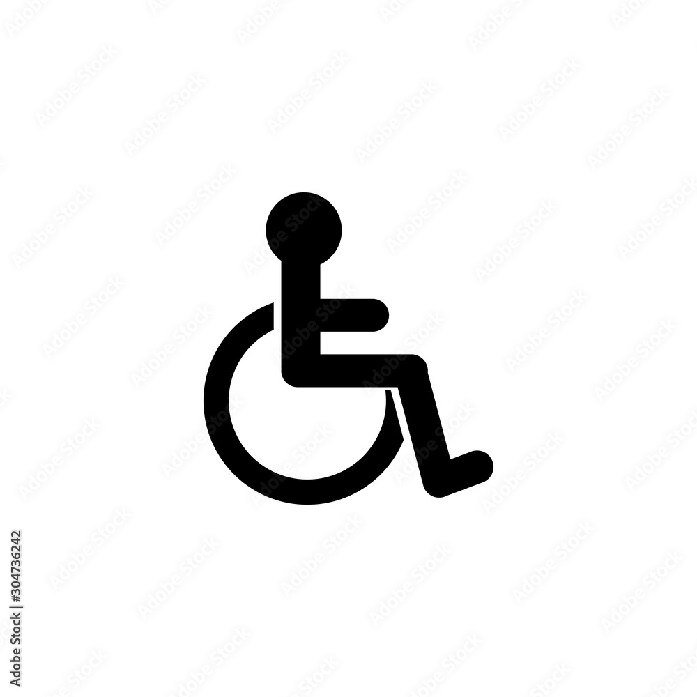 disable wheelchair icon vector design symbol disable wheelchair icon vector design symbol
