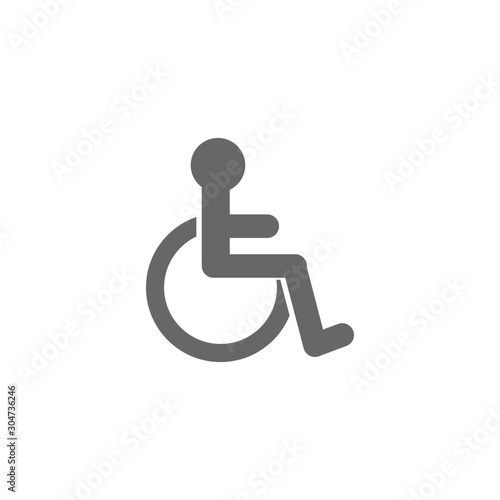 disable wheelchair icon vector design symbol